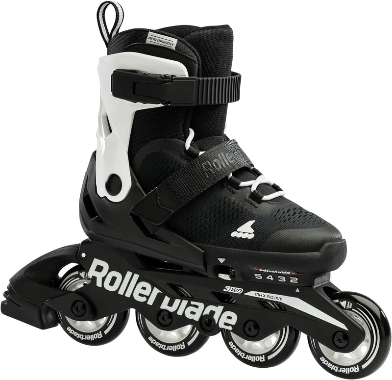 Rollerblade Unisex Jugend Microblade Inline Skates 175 Black/White, 175 Black/White