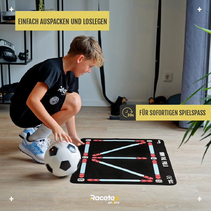 Fussballmatte Training Kinder 90x60 cm – Rutschfeste und Langlebige Fussballmatte – Die Kickmatte fü