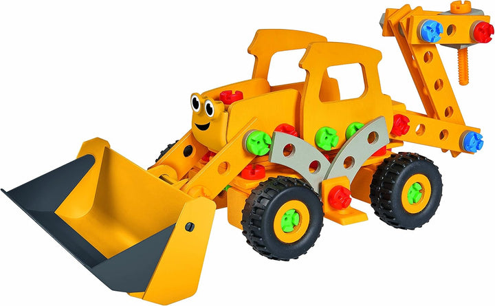 Eichhorn 109325105 - Bob der Baumeister - Constructor Bagger Baggi/Scoop, 142 teilig, FSC 100%, Made