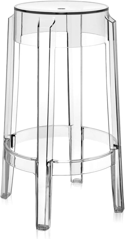 Kartell Charles Ghost, Hocker Medium, H. 65 cm, Glasklar, 2er-Satz H. 65 Glasklar, H. 65 Glasklar