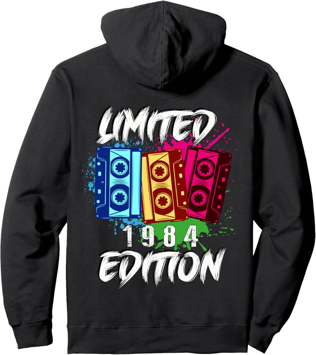 Geburtstag, Limited 1984 Edition Retro Rückendruck Pullover Hoodie