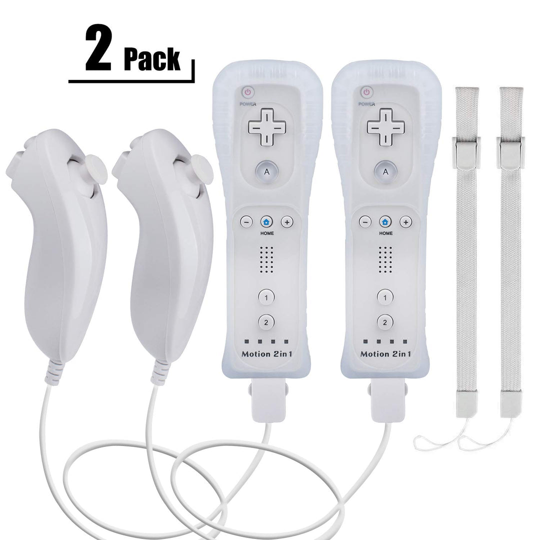 TechKen Controller für Wii mit Motion Plus und Wii Nunchuck Controller Wii Fernbedienung Nunchuk Kon