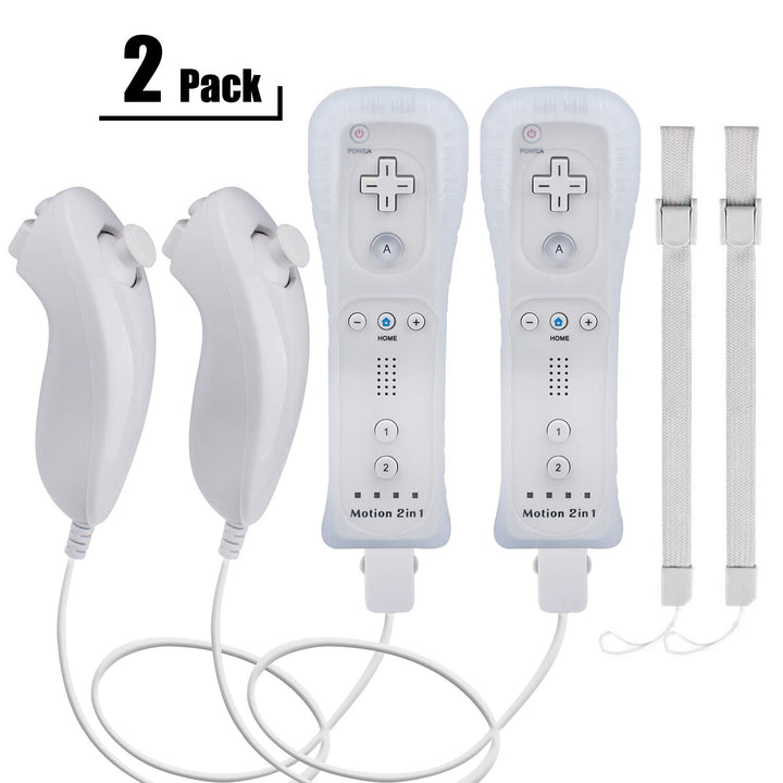 TechKen Controller für Wii mit Motion Plus und Wii Nunchuck Controller Wii Fernbedienung Nunchuk Kon