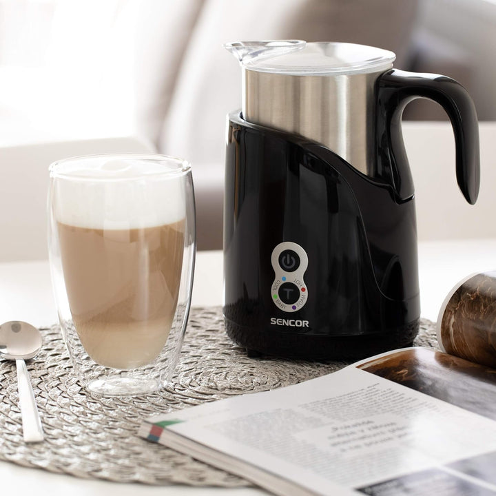 Milchaufschäumer und Heizgerät, 650 W, Schwarz