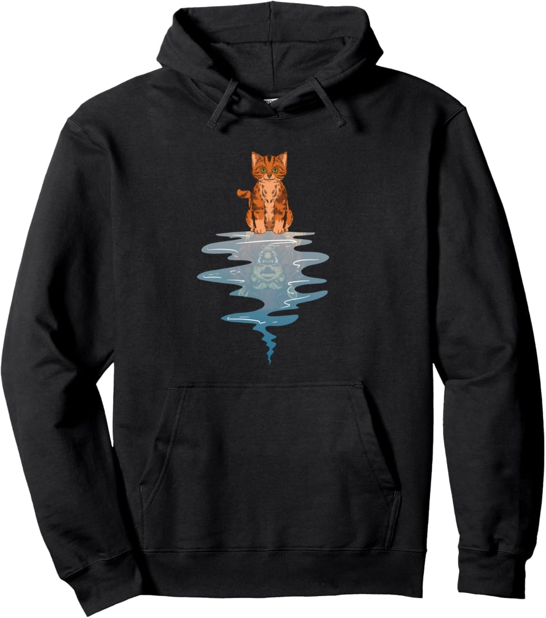 Katzen Phantasie Löwe Pullover Hoodie