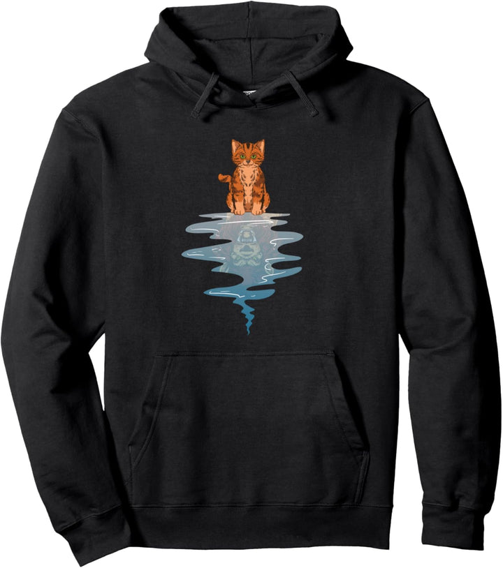 Katzen Phantasie Löwe Pullover Hoodie