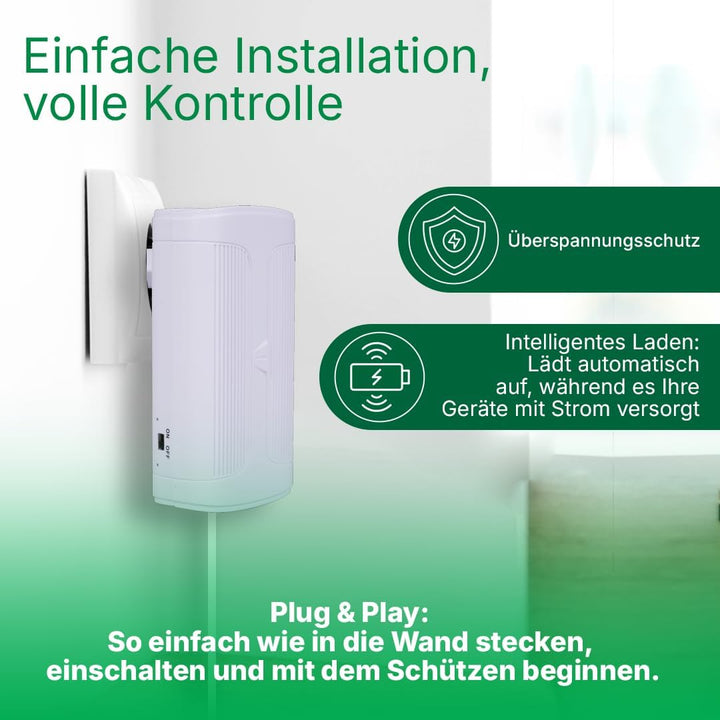 Mini-UPS 12V mit 2500 mAh internem Akku und 5,5/2,5 mm Hohlstecker | Unterbrechungsfreie Stromversor
