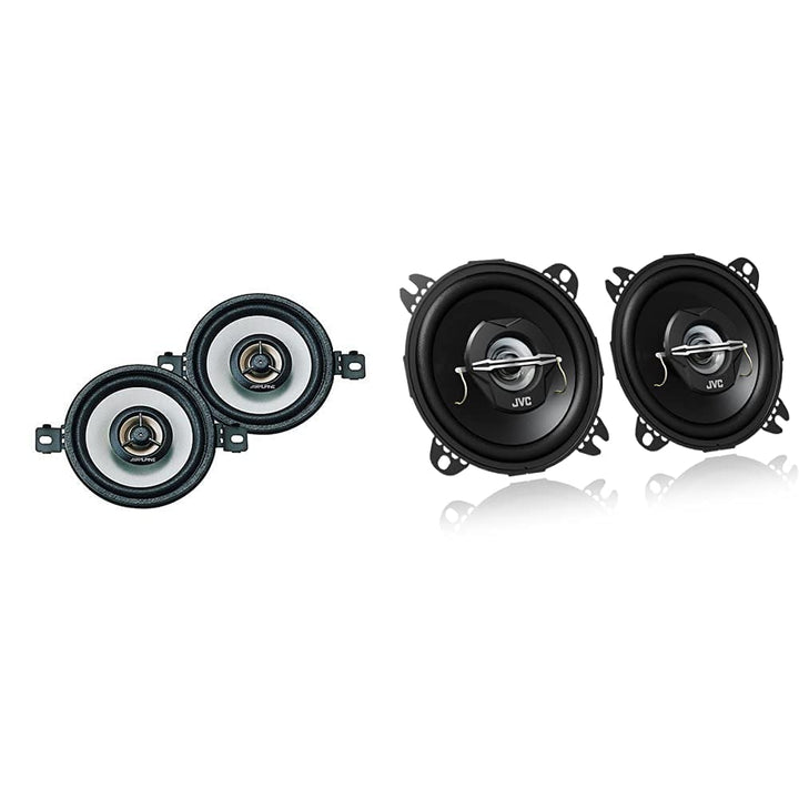 Alpine SXE-0825S 9 cm (3,5 Zoll) 2-Wege Koaxiallautsprecher &amp; JVC CS-J420X 10 cm 2-Wege-Koaxial-Laut
