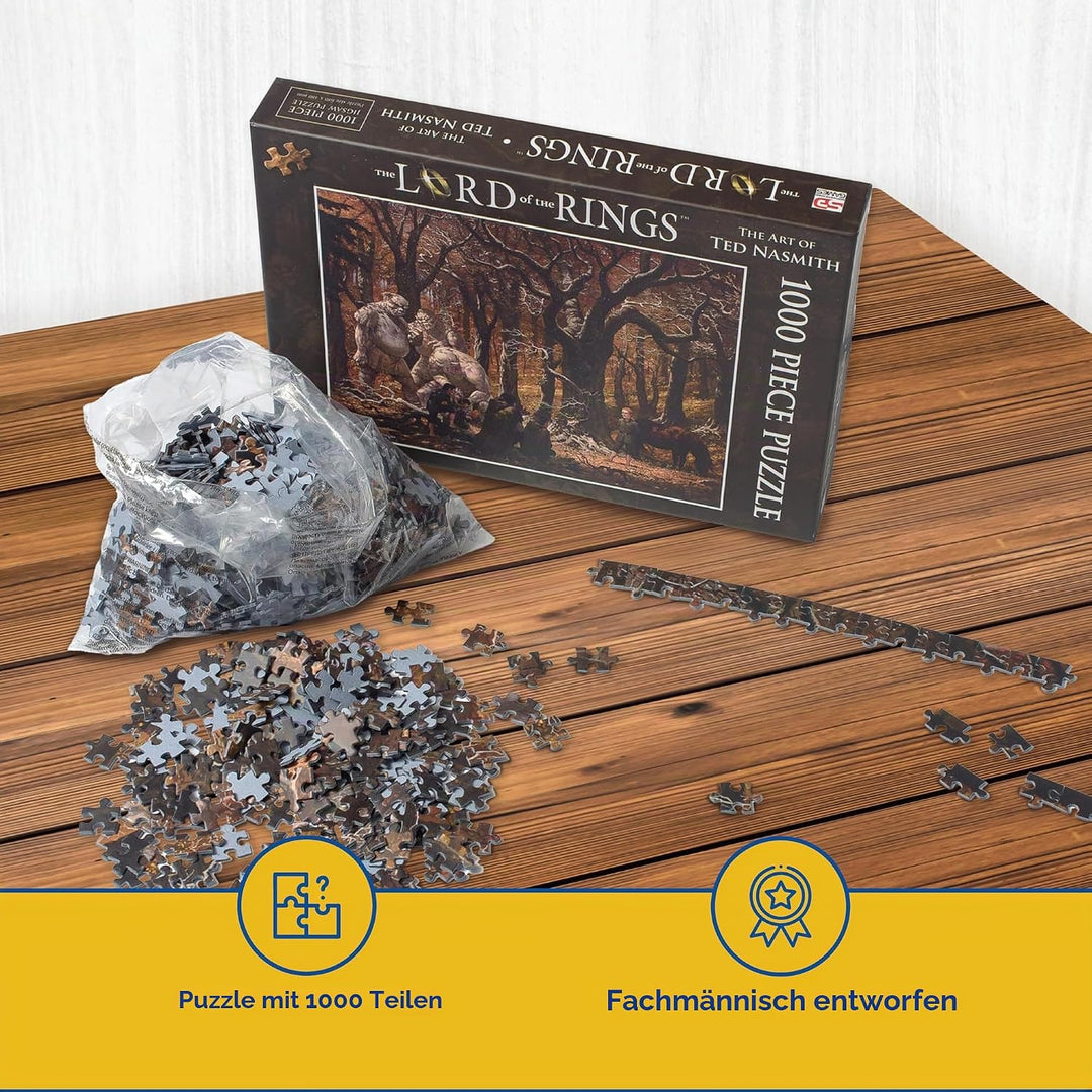 Thames & Kosmos , 696202, The Lord of The Rings: Trollshaws, 1000 Piece Jigsaw Puzzle, Puzzle, Ages