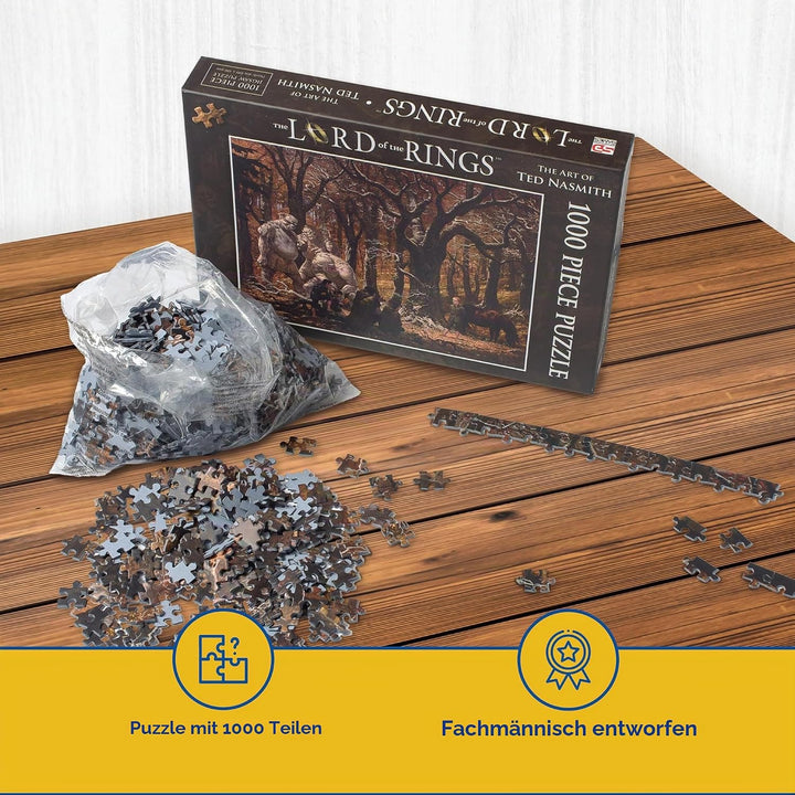Thames & Kosmos , 696202, The Lord of The Rings: Trollshaws, 1000 Piece Jigsaw Puzzle, Puzzle, Ages