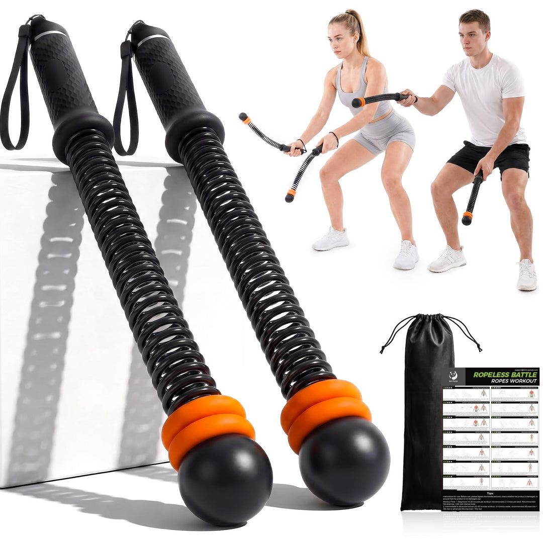 Slim Panda Battle Rope Ohne Seil Verstellbar – 3 Gewichtsstufen (1,6–3 lbs) Ropeless Trainingsseile