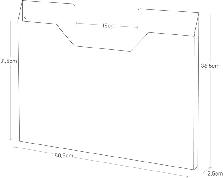 Yamazaki Tower Tischunterlagen-Aufbewahrung L, schwarz One Size Schwarz, One Size Schwarz