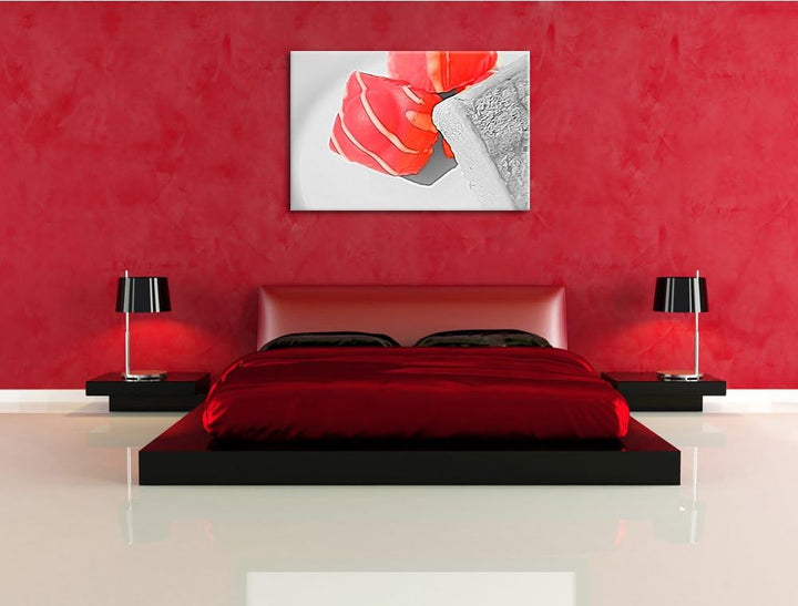 appetitliche Süssigkeiten schwarz/weiss Deluxe Format: 100x70 cm auf Leinwand, XXL riesige Bilder fe