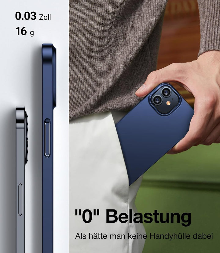 TORRAS für iPhone 12 Hülle, iPhone 12 Pro Hülle Ultra Dünn (Wie Original) Slim Handyhülle Case (Unze