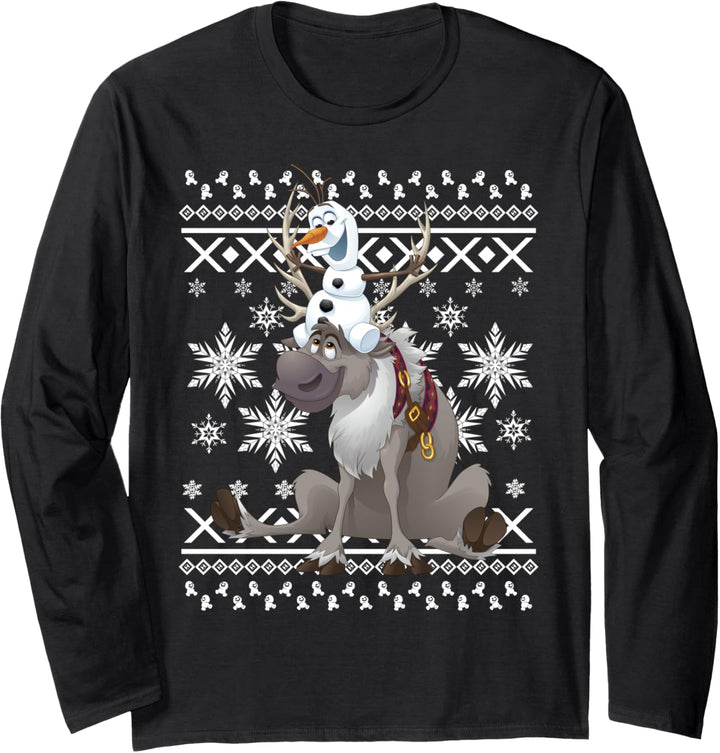 Disney Frozen Olaf And Sven Friends Portrait Langarmshirt