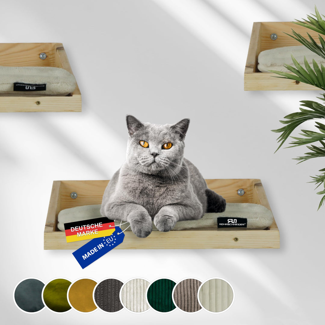 Rohrschneider Kletterwand Katzen (alle Katzengrössen) | Made in EU | Katzentreppe kombinierbar | aus