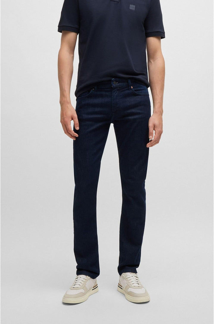 BOSS Herren Delaware BC-L-C Blaue Slim-Fit Jeans aus komfortablem Stretch-Denim 34W / 32L Navy415, 3