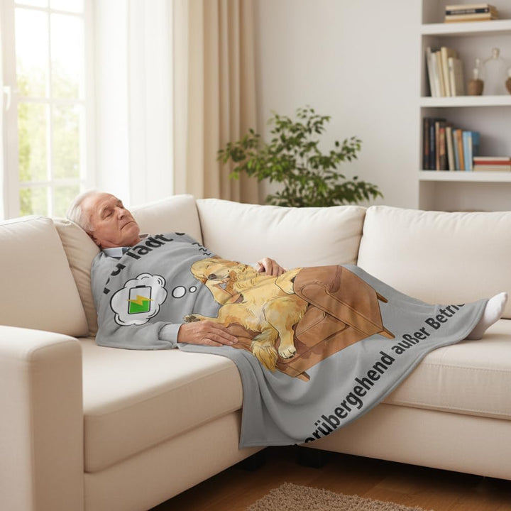 Papa Geschenk Kuscheldecke 150×130CM Geburtstagsgeschenk Flanelldecke Schlafdecke für Papa Opa Decke