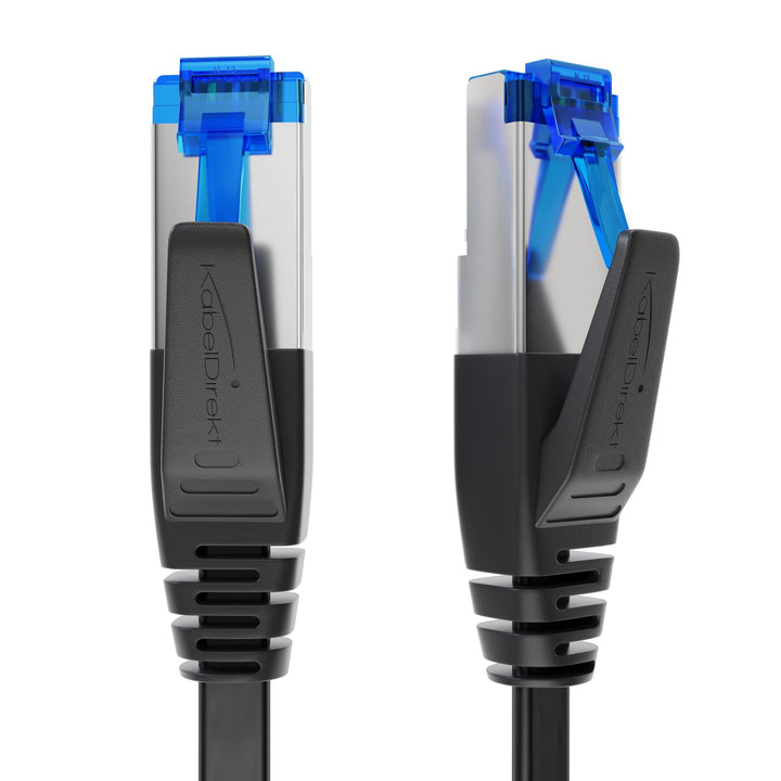 KabelDirekt – LAN Kabel flach, bruchfest konstruiert – 25m (CAT7 Kabel &amp; Netzwerkkabel, 10 Gbit/s, b