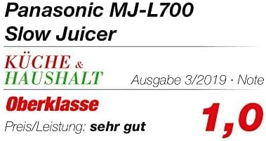 Panasonic Slow Juicer MJ-L700 (Entsafter für Gemüse/Obst, automatische Saftpresse, Sorbet Herstellun