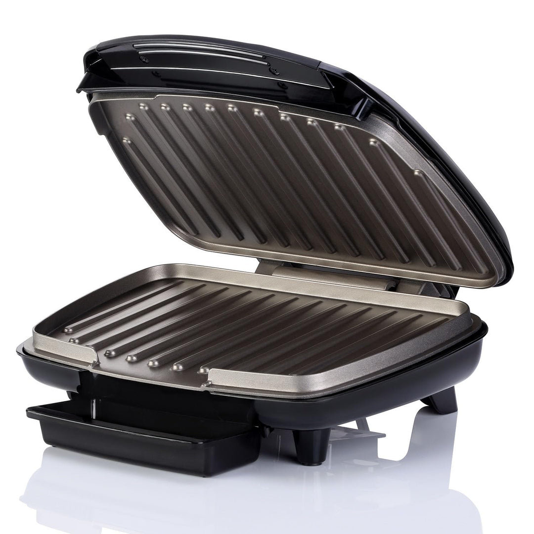 2-Serving Classic Plate Grillgerät und Panini-Presse, Schwarz