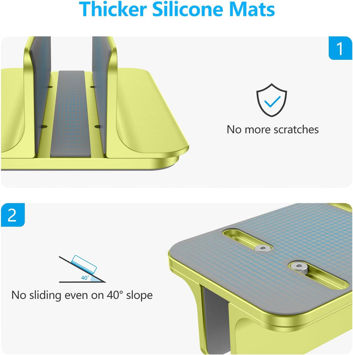 OMOTON Aluminium Vertikal Laptop Ständer, Verstellbarer Notebook Ständer, Laptop Halterung für MacBo