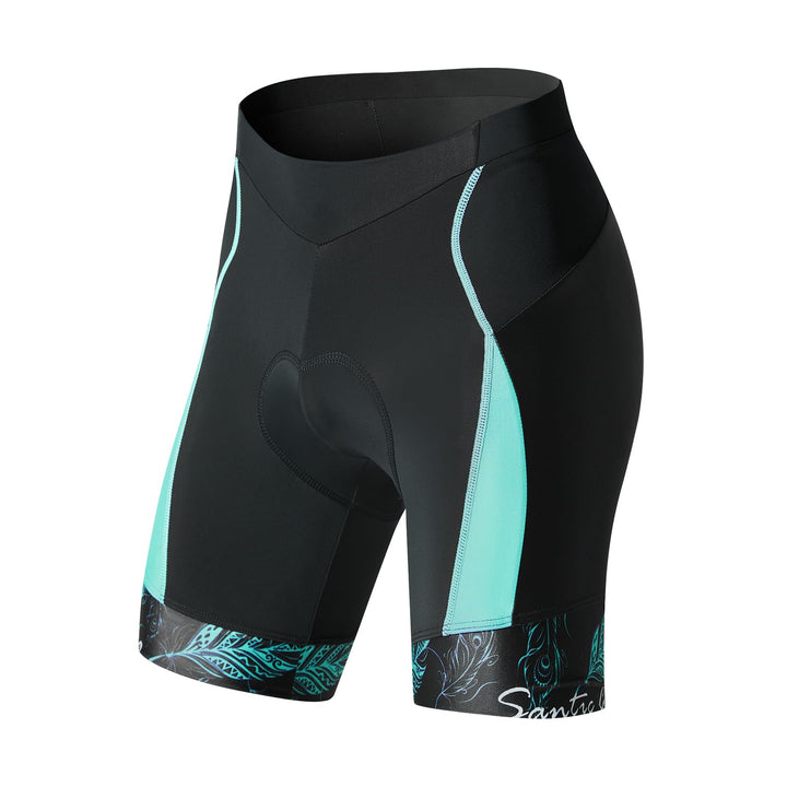 Santic Fahrradhose Damen Gepolstert Kurz Radlerhose Damen Radhose Damen mit Sitzpolster Radsportshor