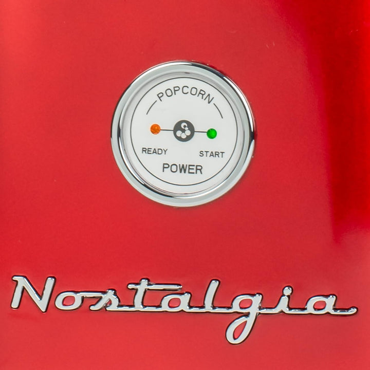 Nostalgia CLHAP12 Klassischer Retro-Heissluft-Popcornbereiter für 85 Gramm Rot, Rot