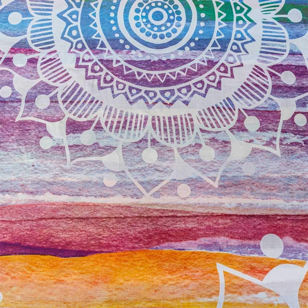 COTTON ARTean Bettwäsche-Set, Mandala, Aquarell, 90 x 190/200 cm, 50 % Baumwolle, 50 % Polyester. Ca