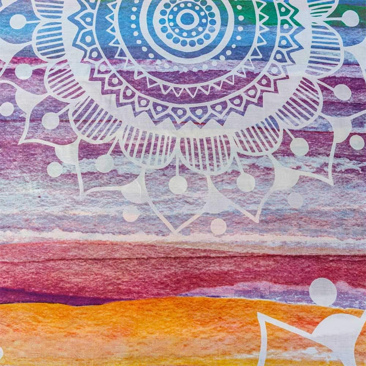 COTTON ARTean Bettwäsche-Set, Mandala, Aquarell, 90 x 190/200 cm, 50 % Baumwolle, 50 % Polyester. Ca