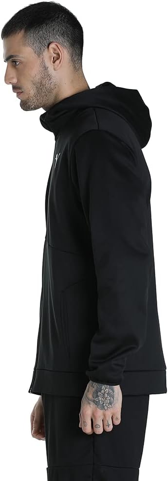 PUMA Herren Train All Day Pwrfleece Full Zip Sweat, Puma Schwarz