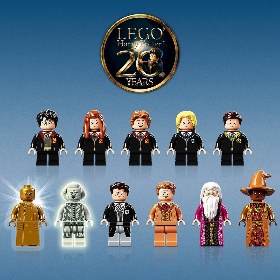 LEGO 76389 Harry Potter Schloss Hogwarts Kammer des Schreckens Spielzeug Set, goldene Voldemort Mini