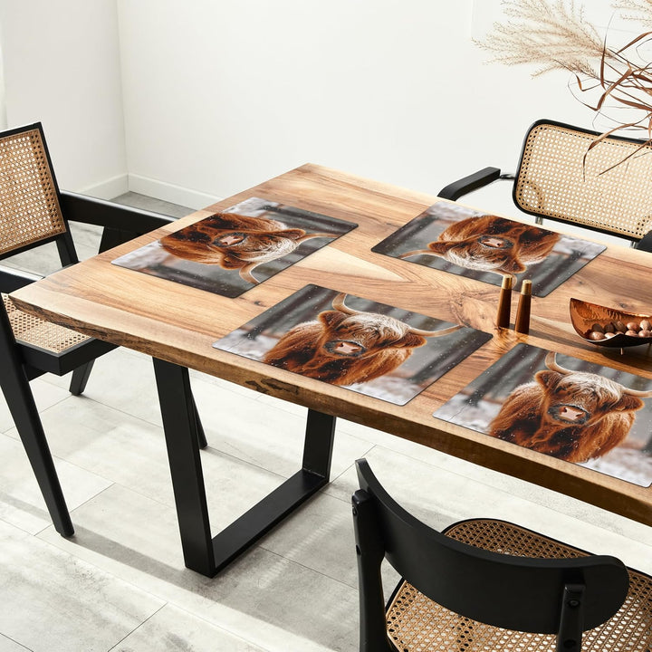 KitchenYeah© Platzsets Abwaschbar 6-Teilig 45x30 cm Tischsets Platzdeckchen rutschfeste Platzset Unt