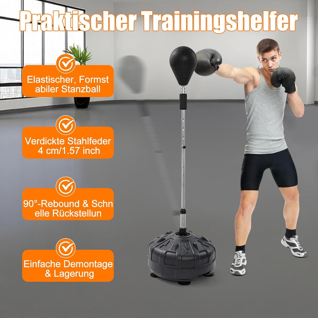 Punchingball Boxstand Boxsack Stehend Erwachsene Standboxsack Höhenverstellbarer Standbox für Boxen