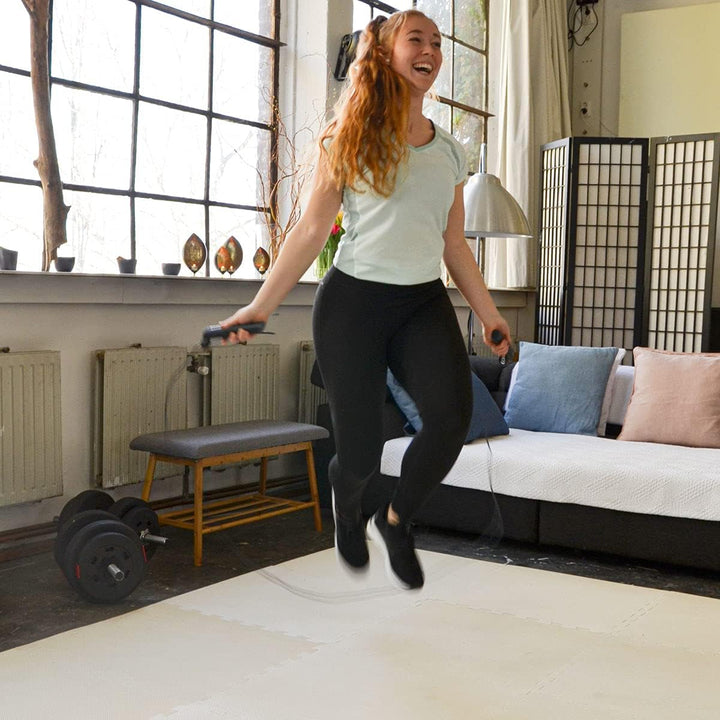 eyepower Profi Kampfsportmatte Dicke 2cm - Judo Matten für Zuhause 63x63cm - Tatami Matte Home Gym M