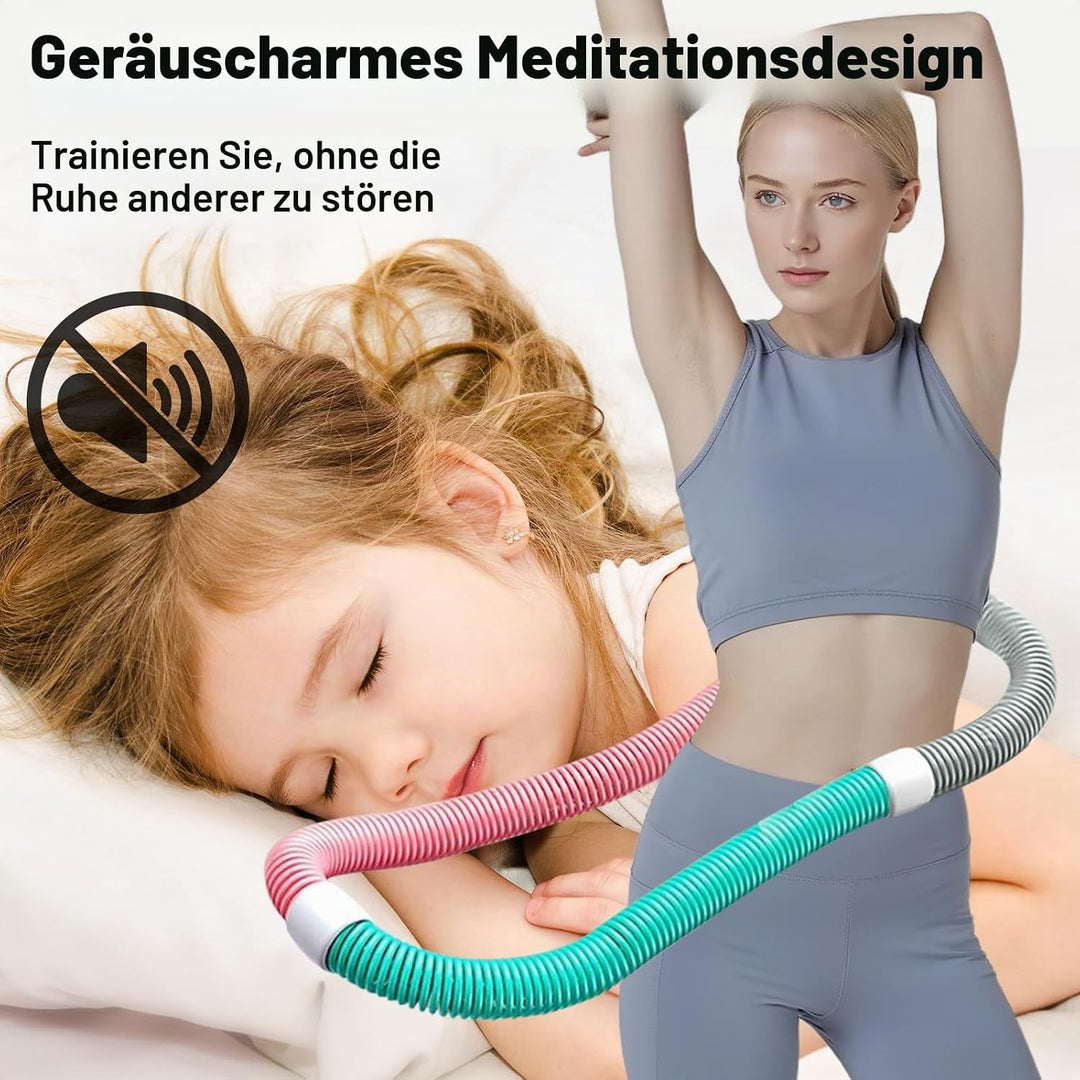 Hula Hoop Reifen Erwachsene,1,2 kg Fitness-Hula-Hoop-Reifen mit Gewicht,Klappbare Aufbewahrung, Weic