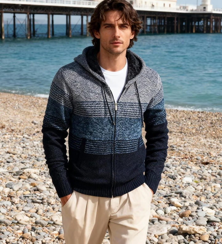 Shuanghao Herren Hoodie mit Kapuze Pullover Pulli Strick-Sweatshirt-Strickjacke-Cardigan, Freizeit-W
