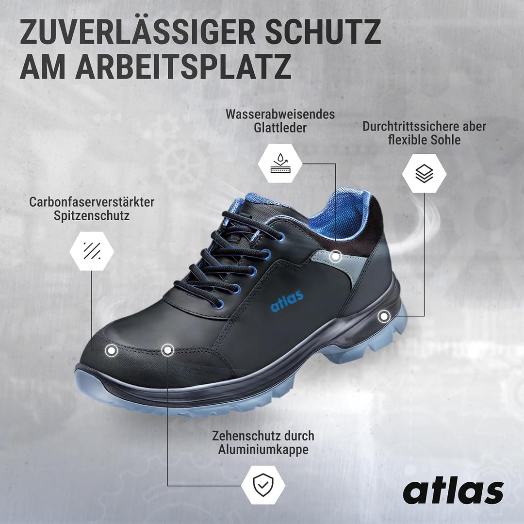 Atlas alu-tec 565 XP ESD Sicherheitschuhe Arbeitsschuhe für Herren und Damen S1P leicht, robust, Alu