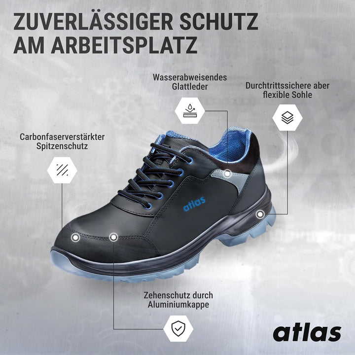 Atlas alu-tec 565 XP ESD Sicherheitschuhe Arbeitsschuhe für Herren und Damen S1P leicht, robust, Alu