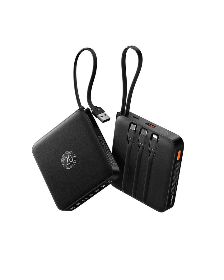 Powerbank 22,5W Power Bank mit Kabel 20000mAh USB-C Schnellladung Klein Externe Handyakkus & LED-Dis