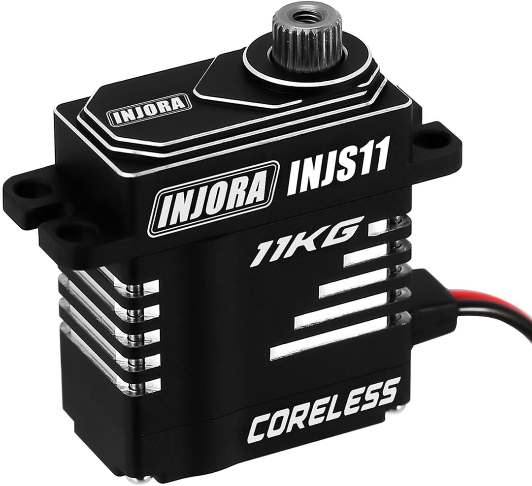 INJORA Kernlos Digital Micro Servo 11KG High Torque mit Hupe und Servo Ablage für TRX4M 1/18 RC Craw