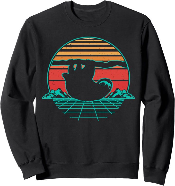 Faultier Retro Vintage Sunset Geschenk Sweatshirt