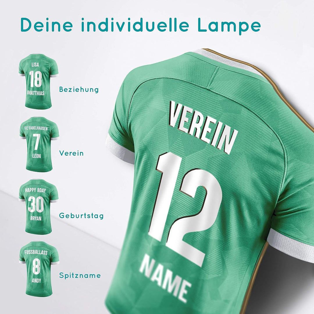 Elbeffekt Trikotlampe für Minden Fans aus Holz - personalisierbares Geschenk - schenke Dein individu