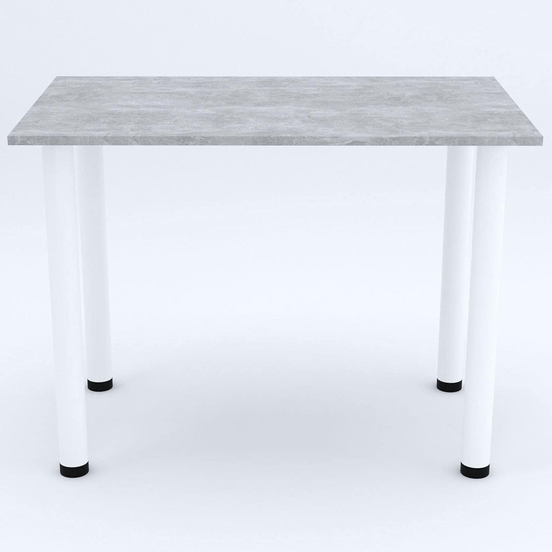 AKKE 60x40 | Esszimmertisch - Esstisch - Tisch mit weissen Beinen - Küchentisch - Bürotisch | Beton