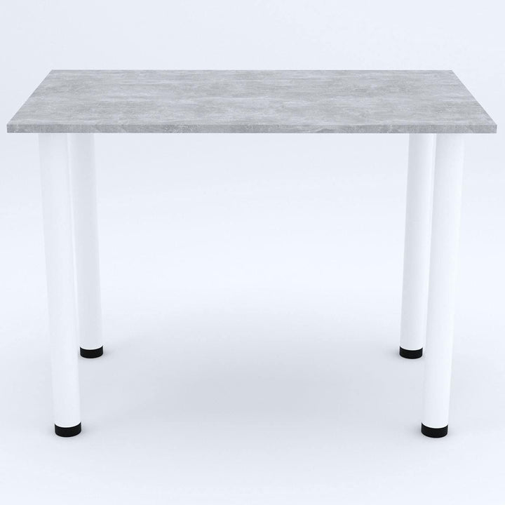 AKKE 60x40 | Esszimmertisch - Esstisch - Tisch mit weissen Beinen - Küchentisch - Bürotisch | Beton