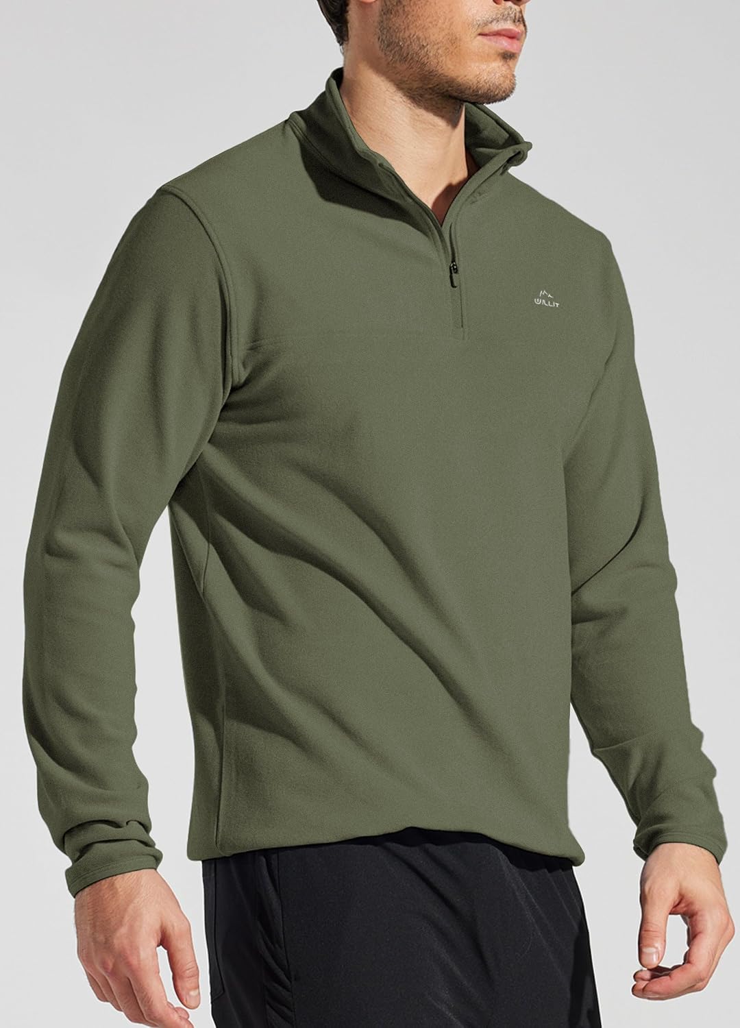 WILLIT Pullover Herren Fleece Sweatshirt mit reissverschluss Fleecepullover Arbeitspullover Atmungsa