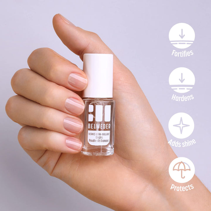 BELWEDER - Nagelhärter mit Glänzend Diamantpulver 2 x 7,5ml - Nagelpflege für Weiche und Geriffelte
