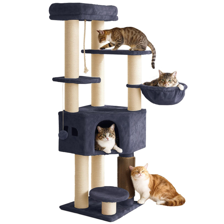 YITAHOME Kratzbaum, Katzenkratzbaum, für Grosse Katze, Katzenbaum, Katzenbürsten, 11 cm Dicke Stämme