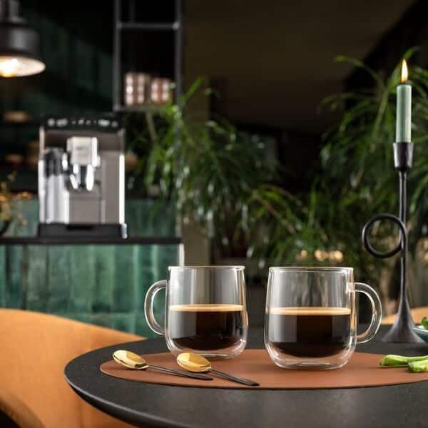 De'Longhi DLSC327 2 doppelwandige Thermogläser Hot&Cold, 500ml Fassungsvermögen, ideal für heisse un