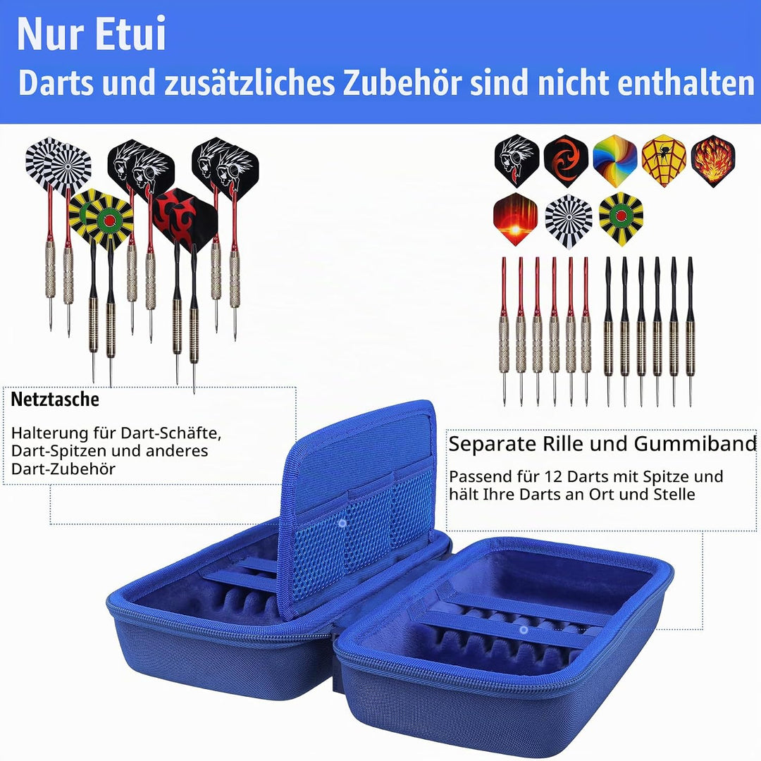 co2CREA Harte Eva dartpfeiletui für 12 Stahlspitze oder weiche Spitze Darts, Dart Hülle mit Mehreren